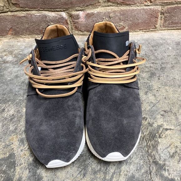 Esse ut Esse Fringe Black Suede Sneaker Size 7 - Picture 3 of 11